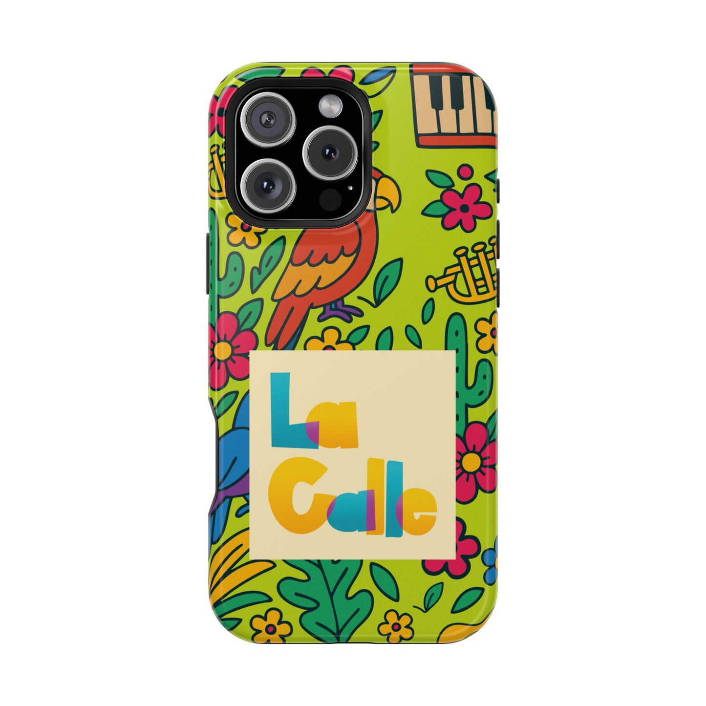Impact-Resistant Phone Case – Electric Verde by La Calle Band
