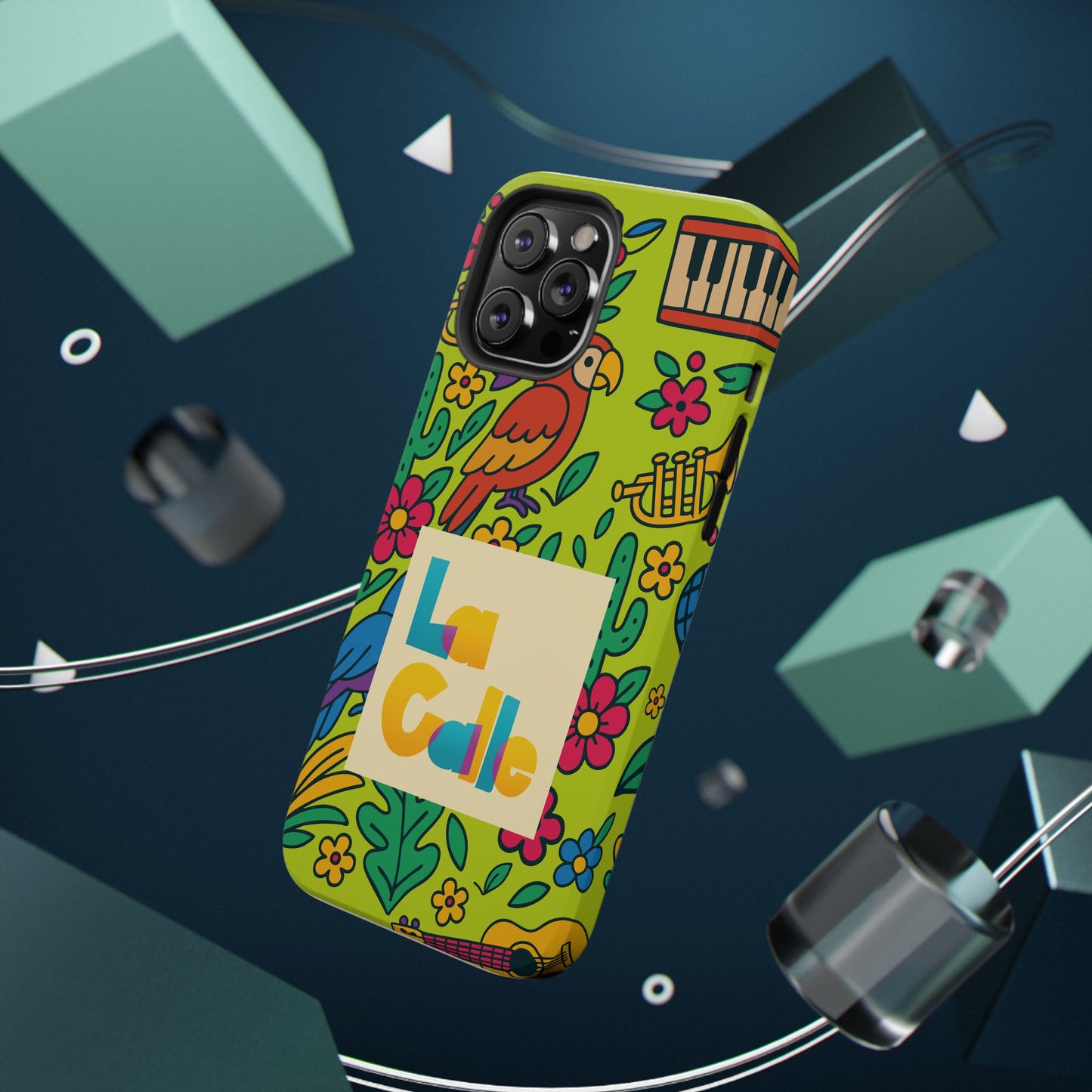 Impact-Resistant Phone Case – Electric Verde by La Calle Band