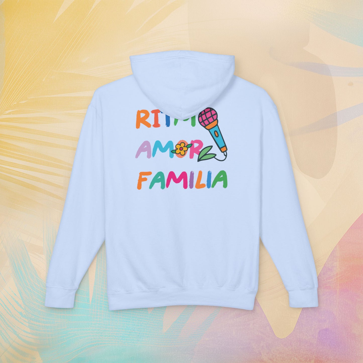 Ritmo. Amor. Familia. Unisex Garment-Dyed Hoodie