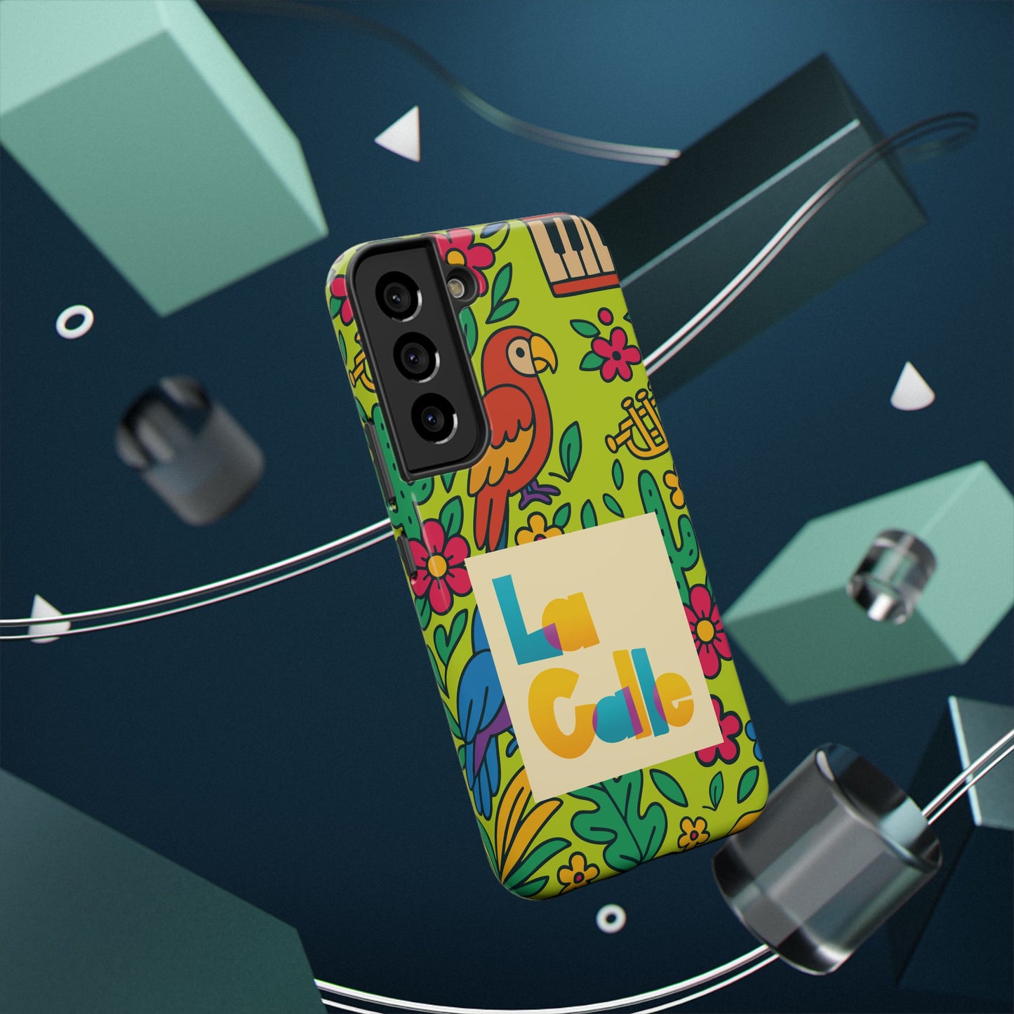 Impact-Resistant Phone Case – Electric Verde by La Calle Band