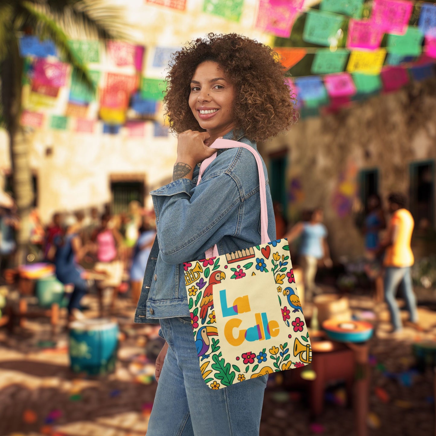 Calle Tropicale Canvas Tote Bag