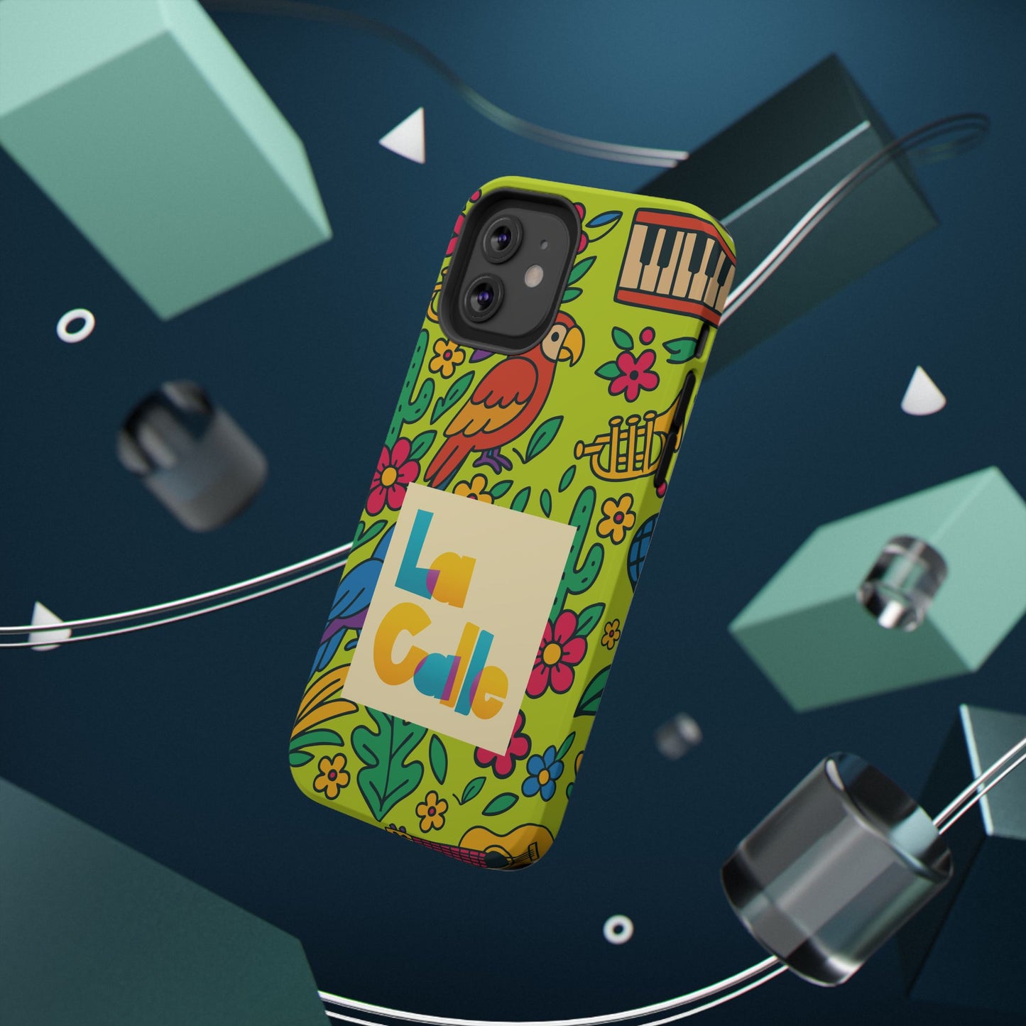 Impact-Resistant Phone Case – Electric Verde by La Calle Band