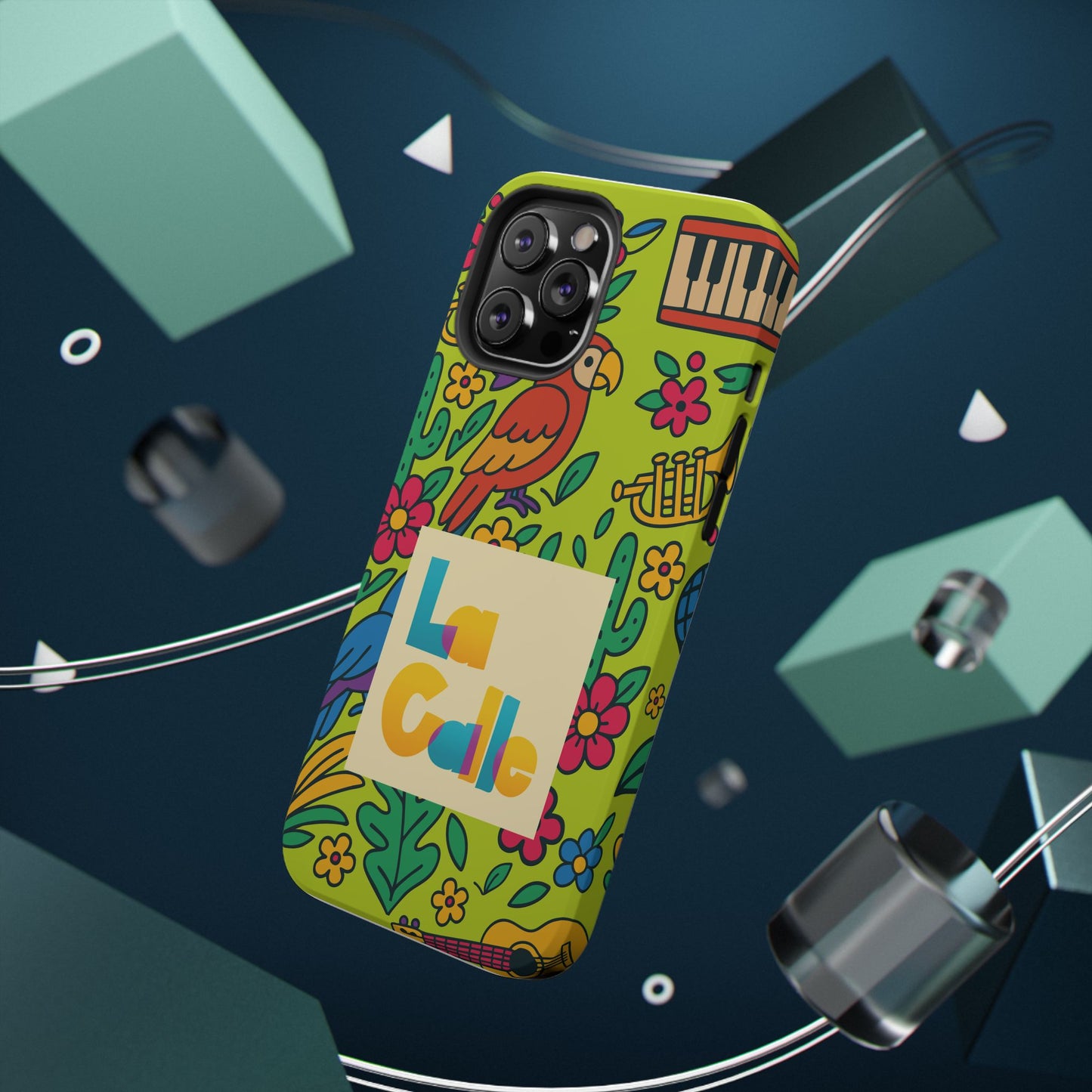Impact-Resistant Phone Case – Electric Verde by La Calle Band