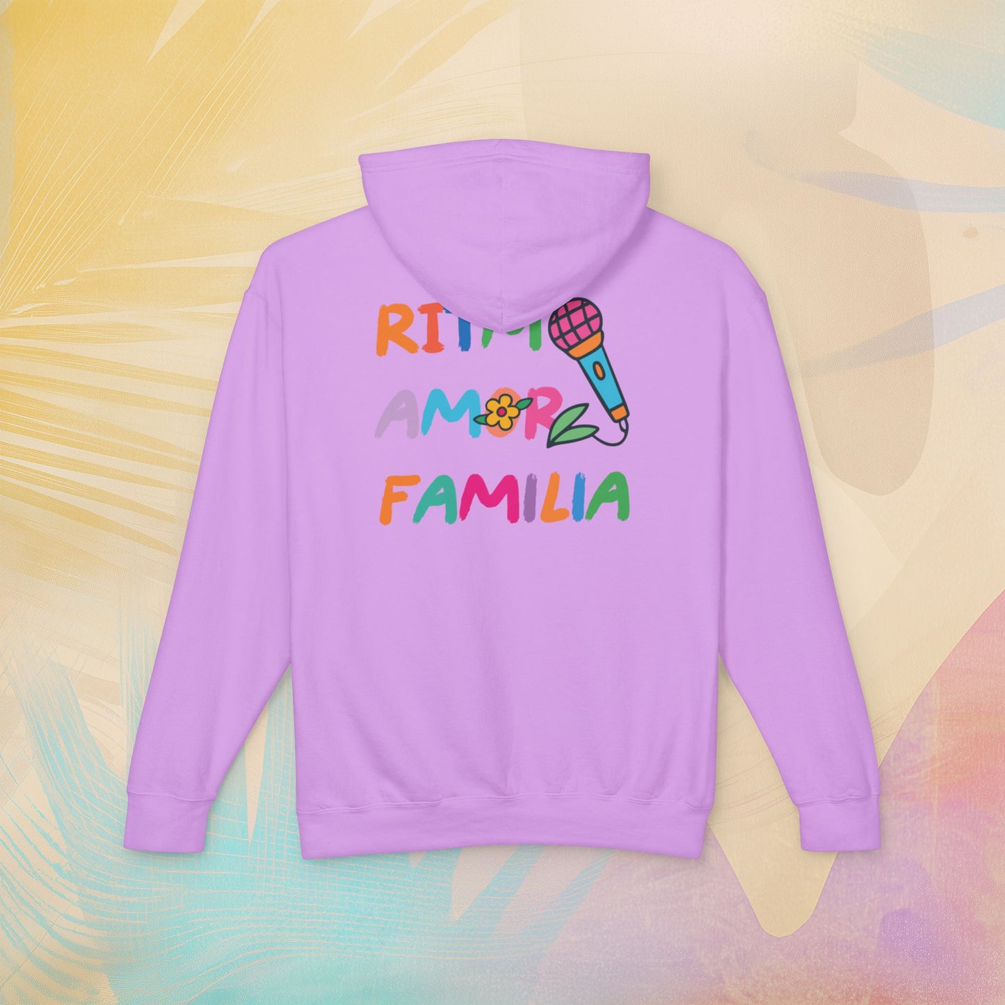 Ritmo. Amor. Familia. Unisex Garment-Dyed Hoodie