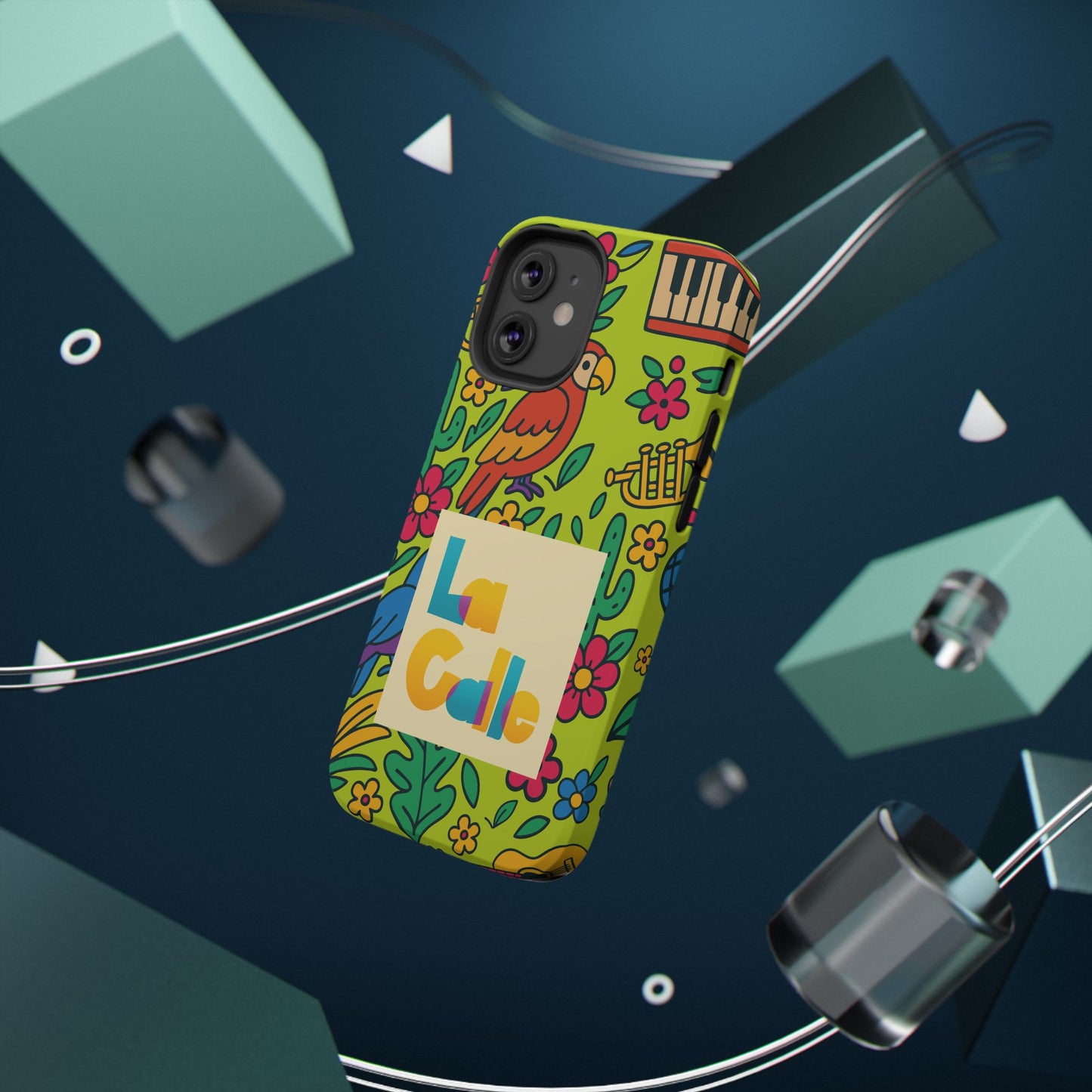 Impact-Resistant Phone Case – Electric Verde by La Calle Band