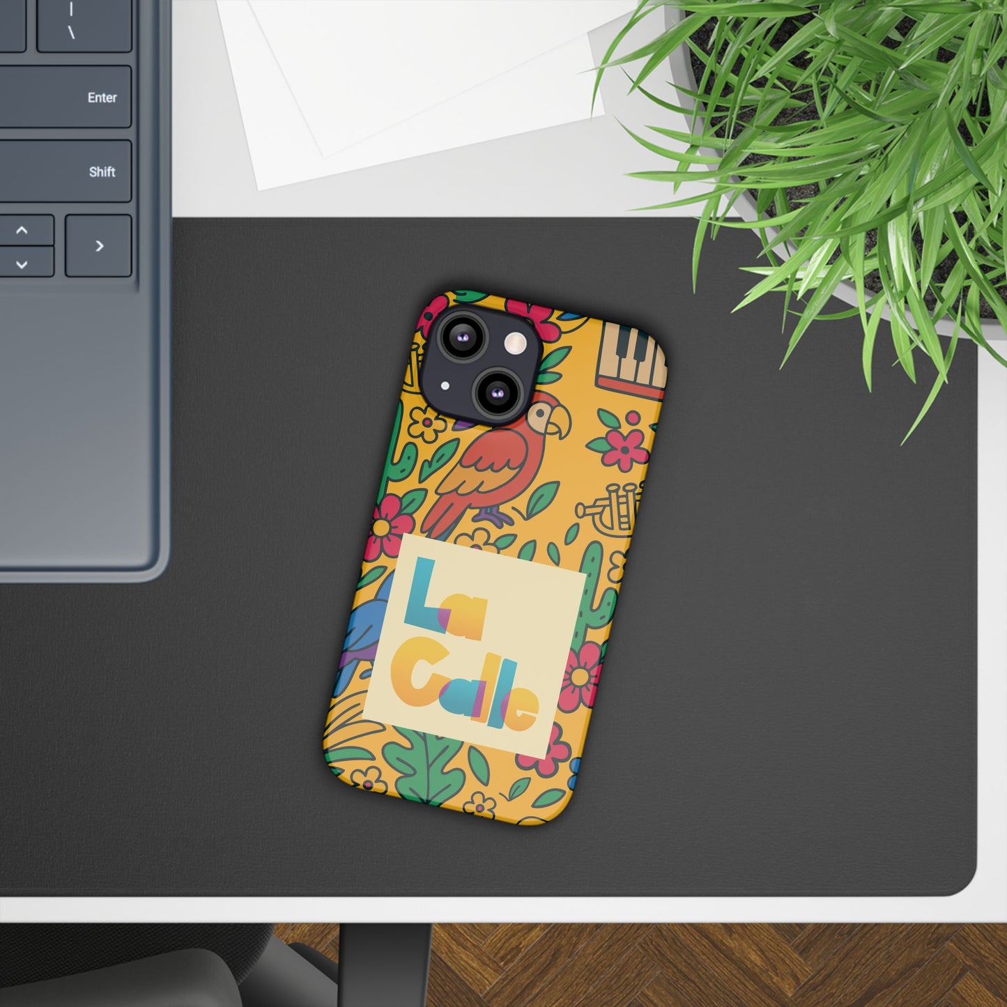 Slim Phone Case – Amarillo Ritmo by La Calle Band