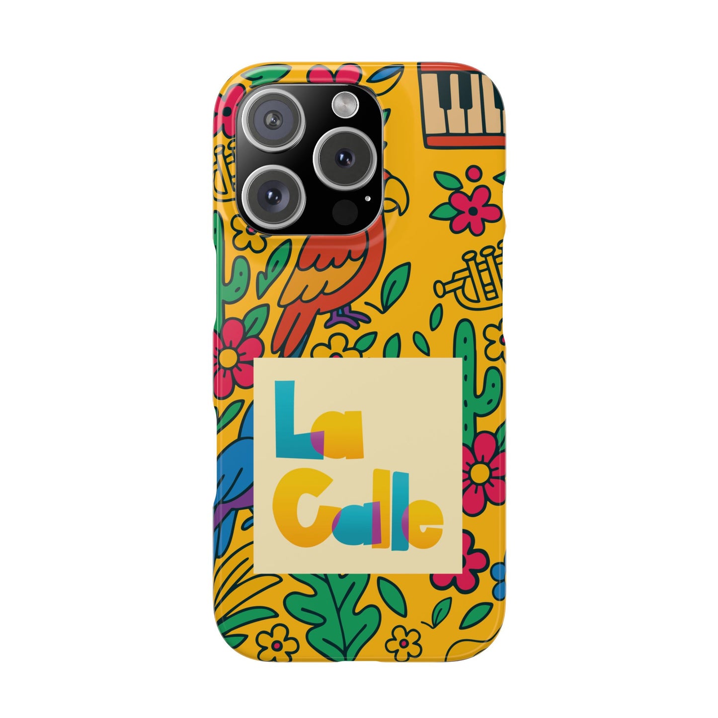 Slim Phone Case – Amarillo Ritmo by La Calle Band