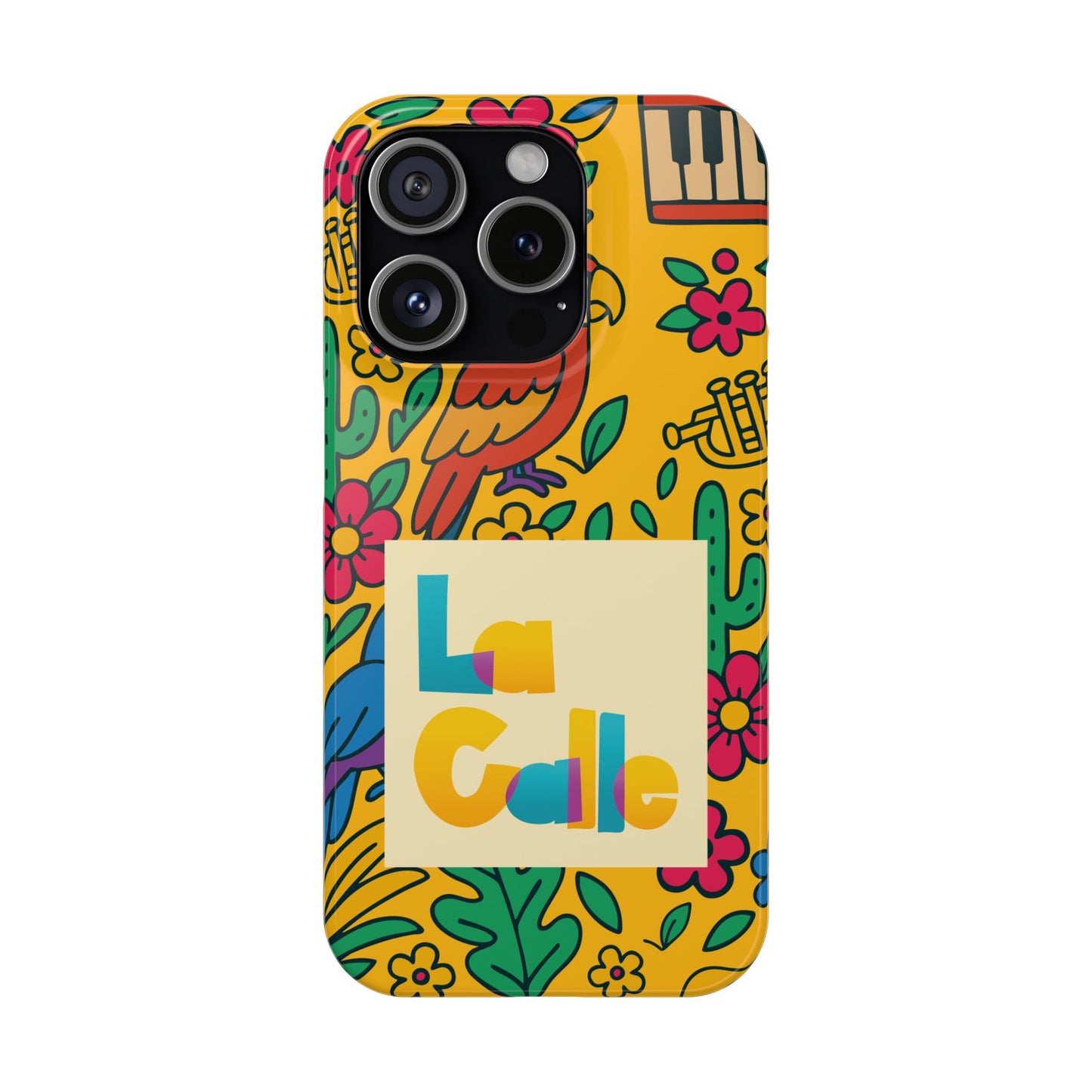 Slim Phone Case – Amarillo Ritmo by La Calle Band