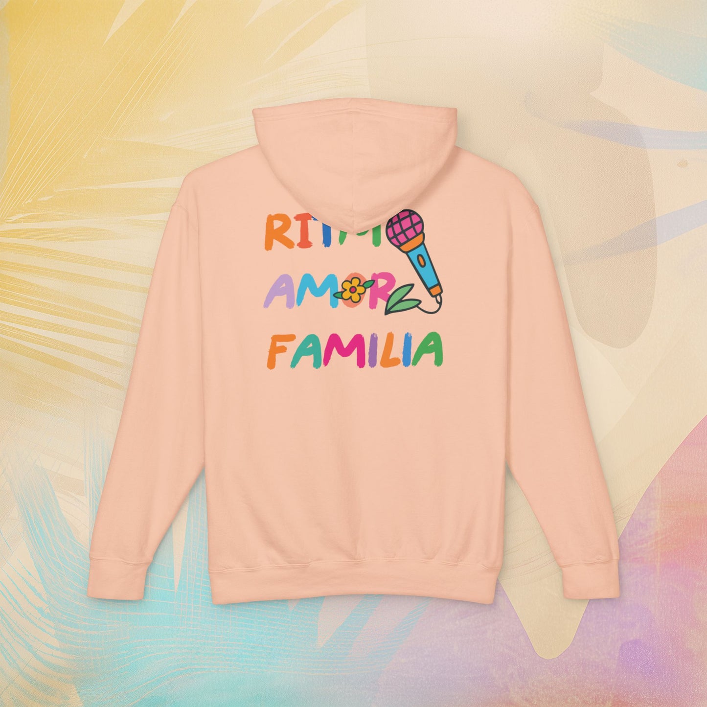 Ritmo. Amor. Familia. Unisex Garment-Dyed Hoodie