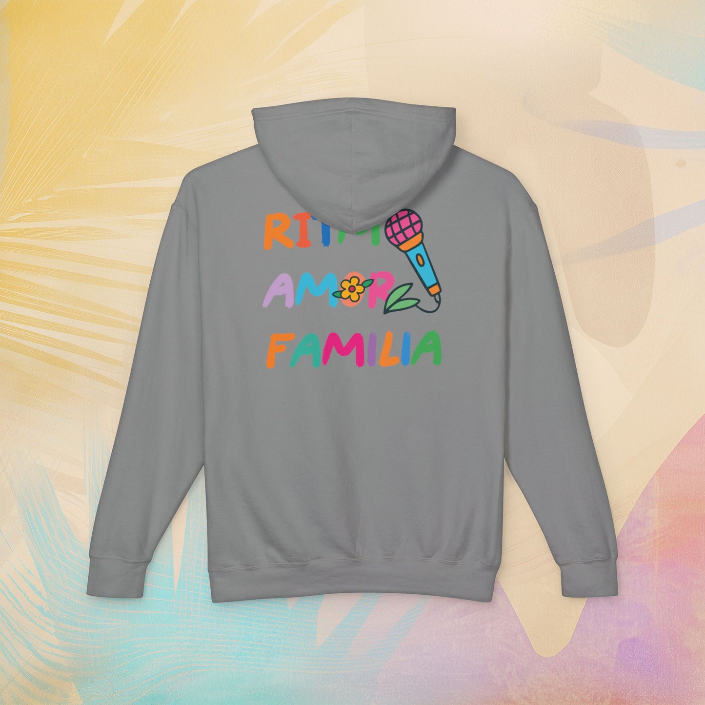 Ritmo. Amor. Familia. Unisex Garment-Dyed Hoodie