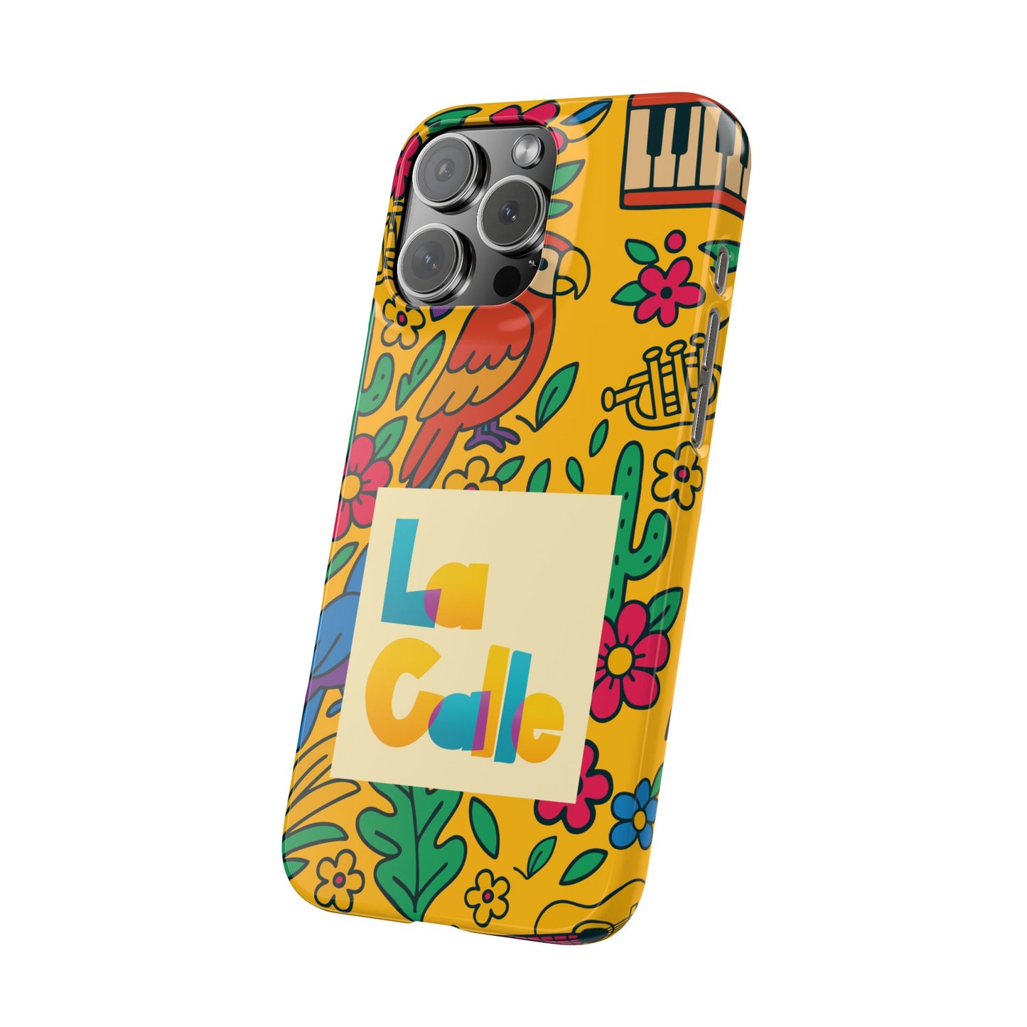 Slim Phone Case – Amarillo Ritmo by La Calle Band
