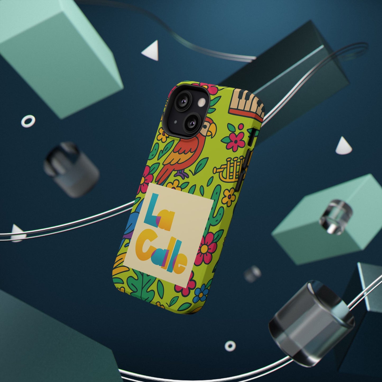 Impact-Resistant Phone Case – Electric Verde by La Calle Band
