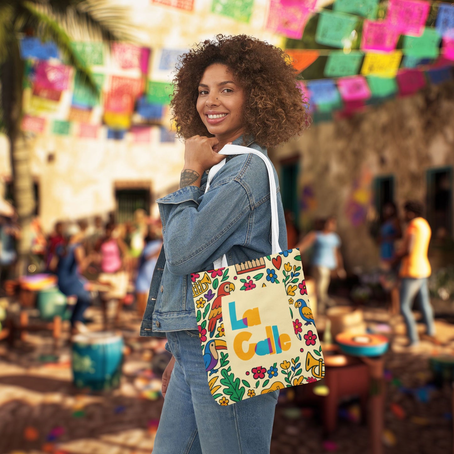 Calle Tropicale Canvas Tote Bag
