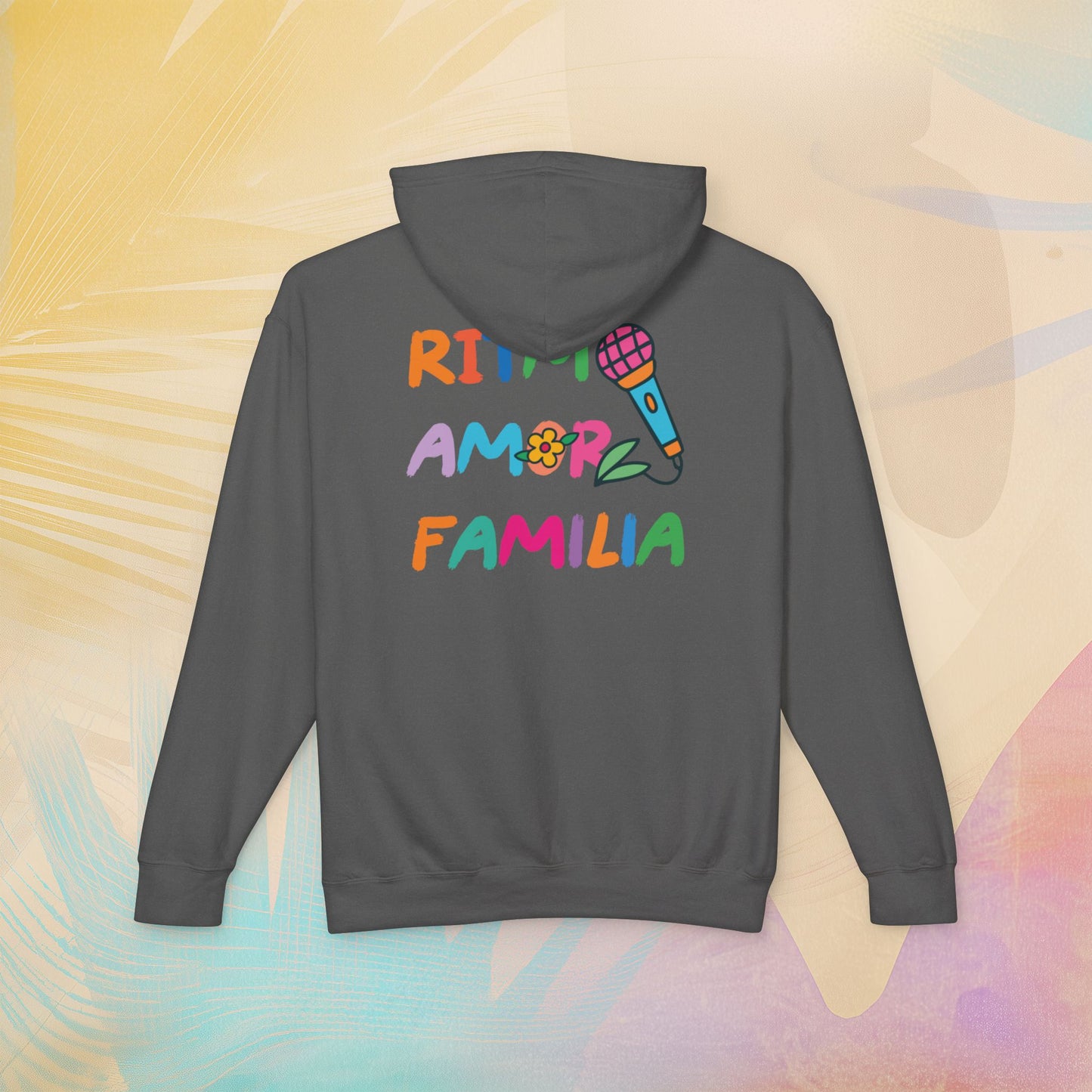 Ritmo. Amor. Familia. Unisex Garment-Dyed Hoodie