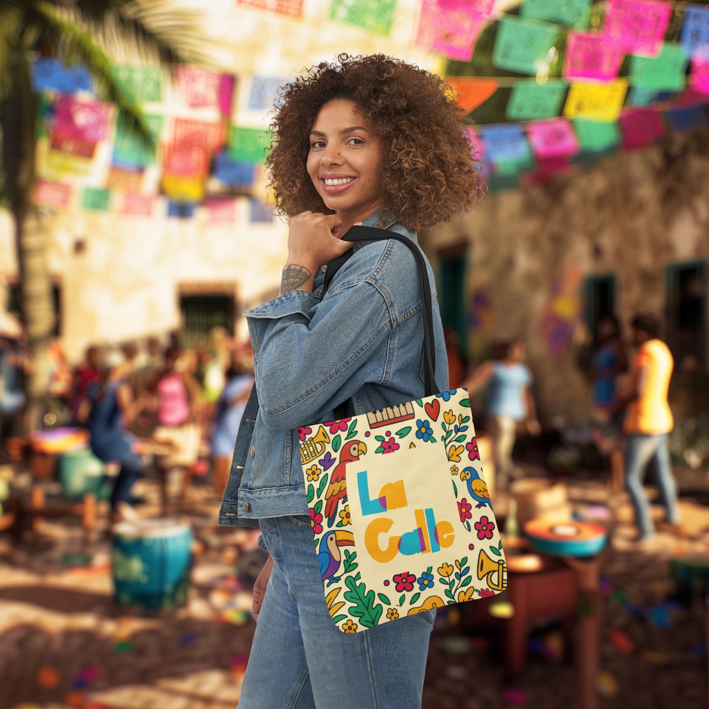 Calle Tropicale Canvas Tote Bag