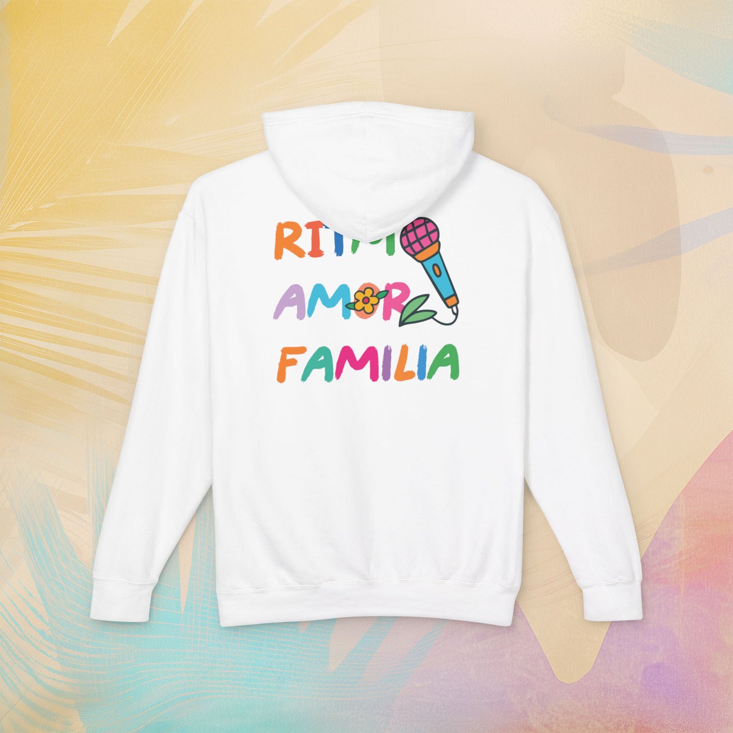 Ritmo. Amor. Familia. Unisex Garment-Dyed Hoodie