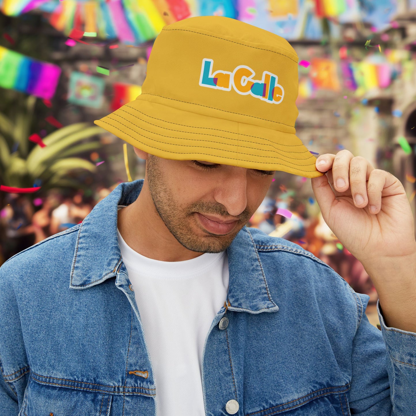 La Calle Bucket Hat – Golden Yellow