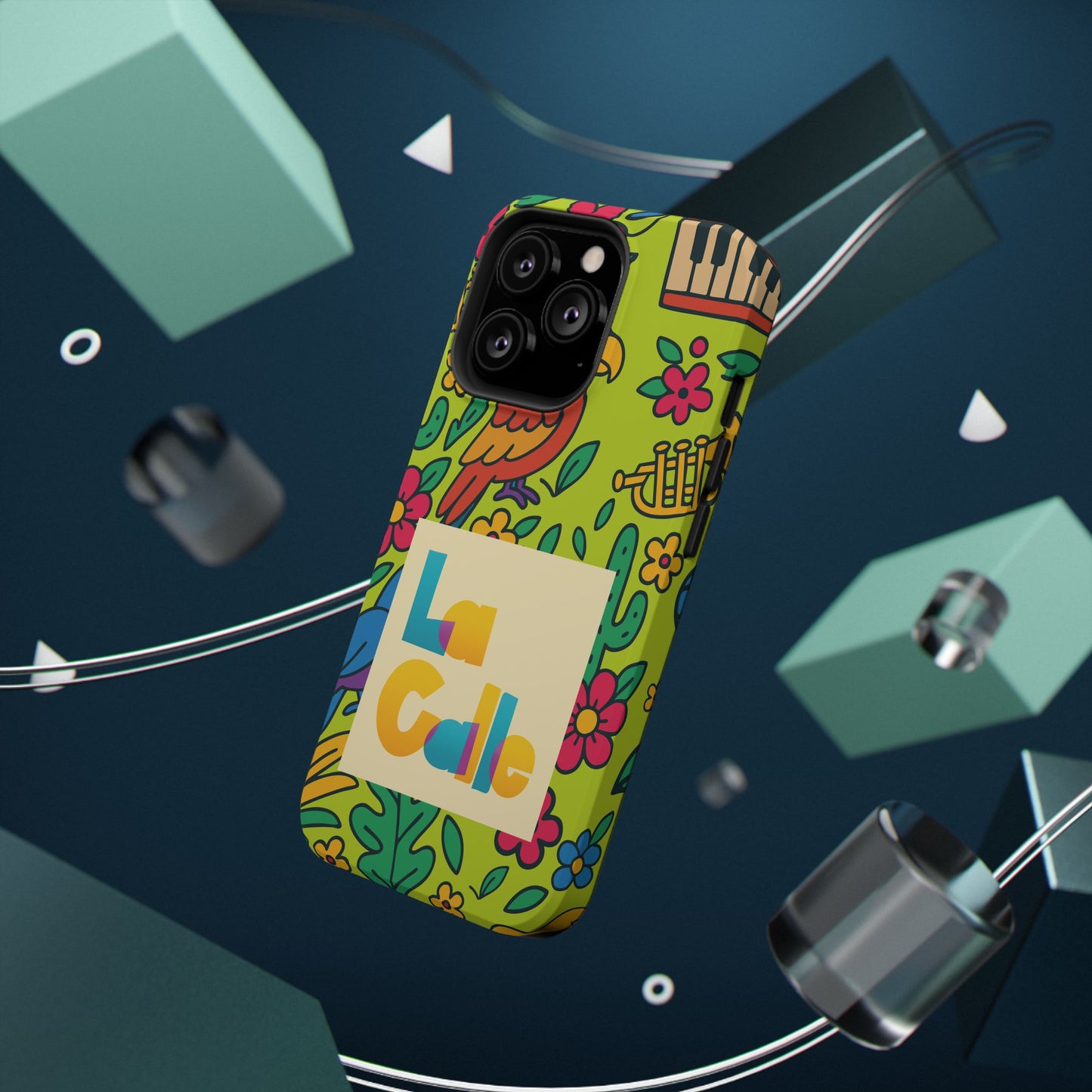 Impact-Resistant Phone Case – Electric Verde by La Calle Band