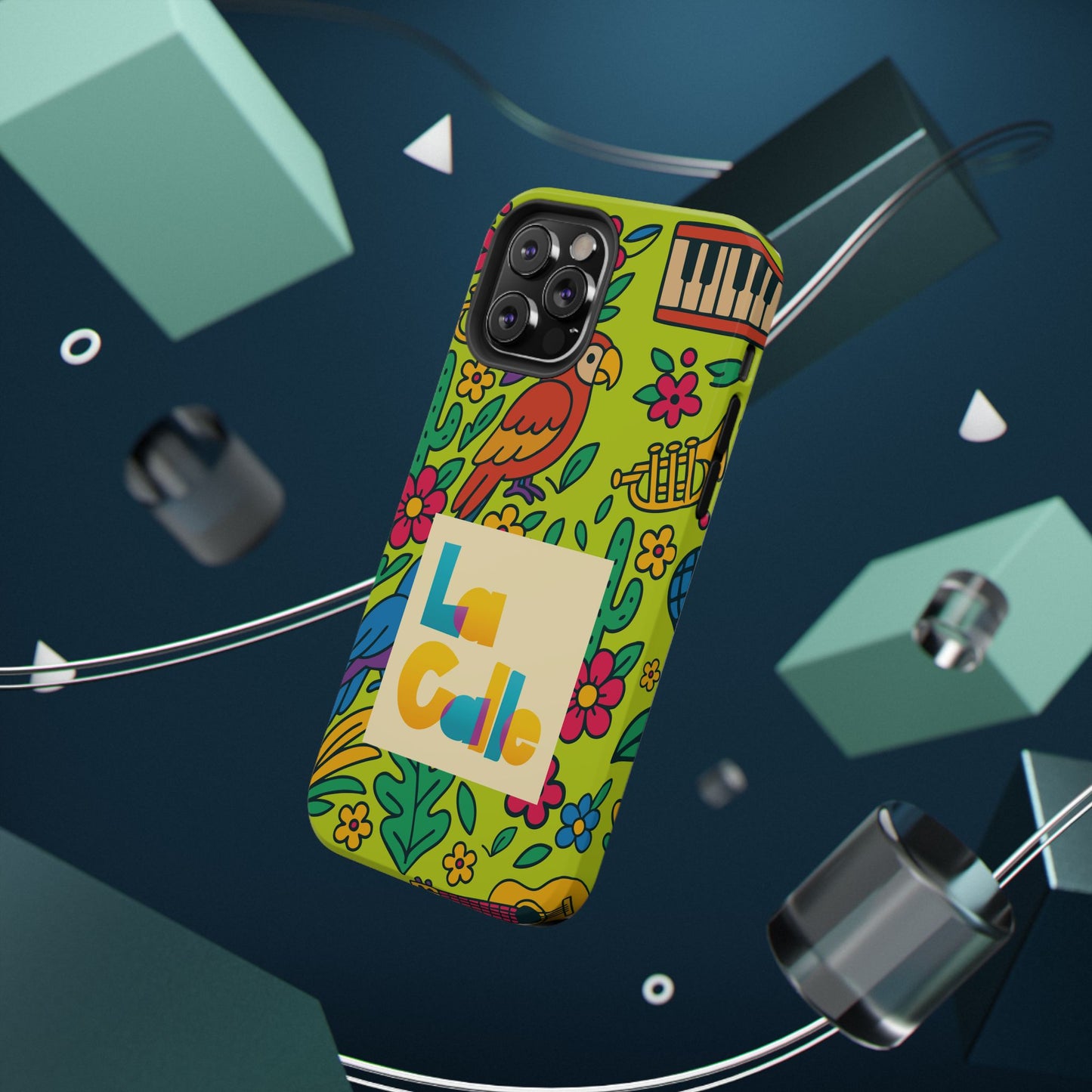 Impact-Resistant Phone Case – Electric Verde by La Calle Band