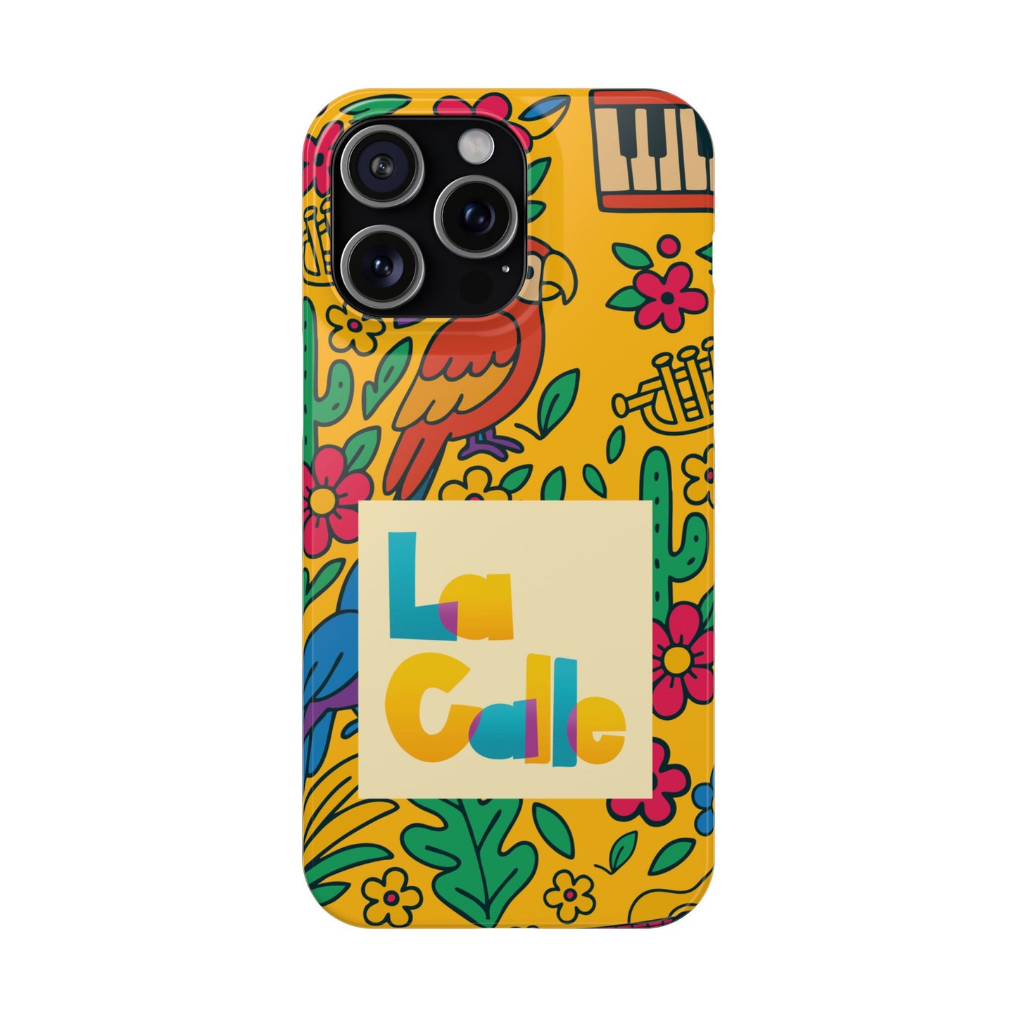 Slim Phone Case – Amarillo Ritmo by La Calle Band