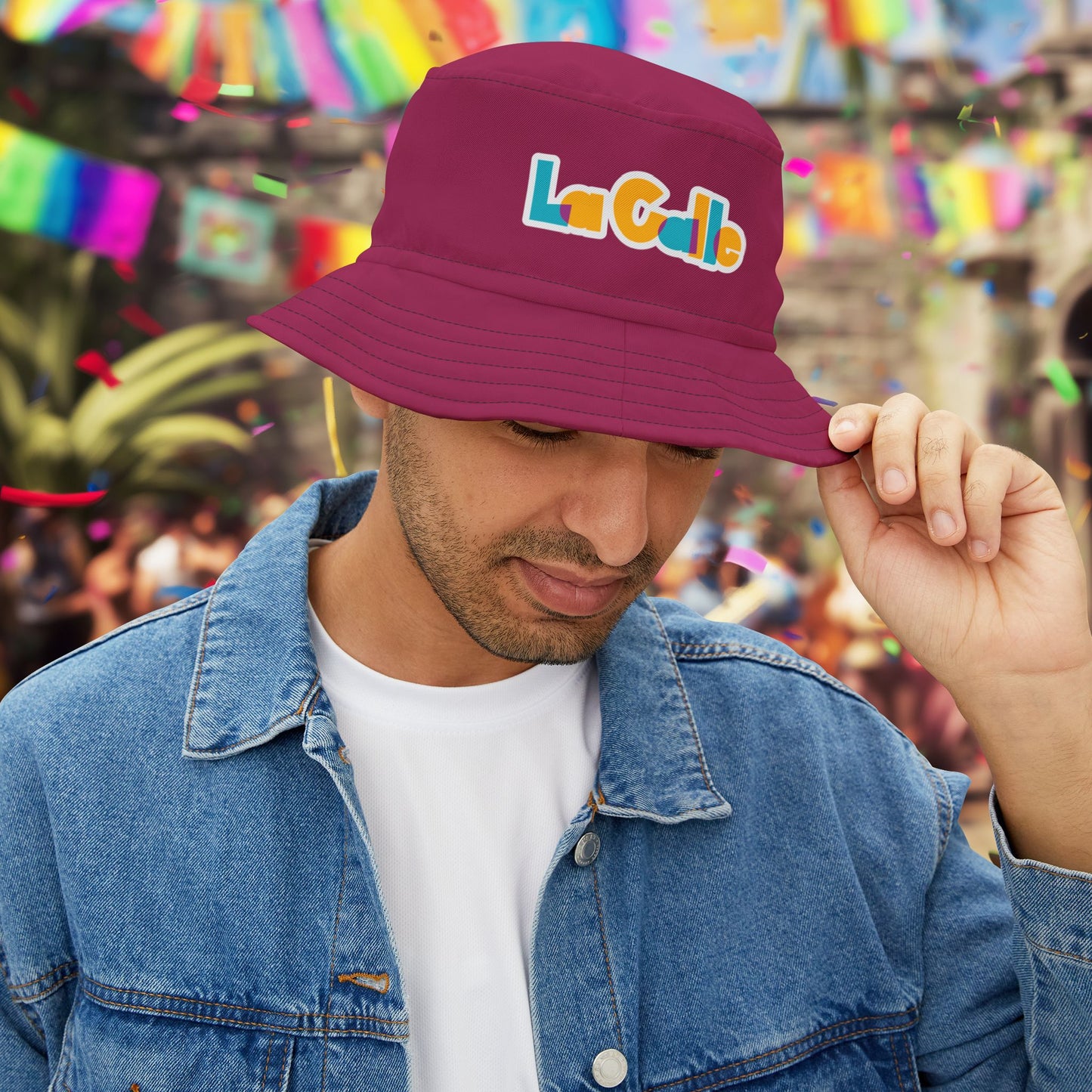 La Calle Bucket Hat – Deep Rose