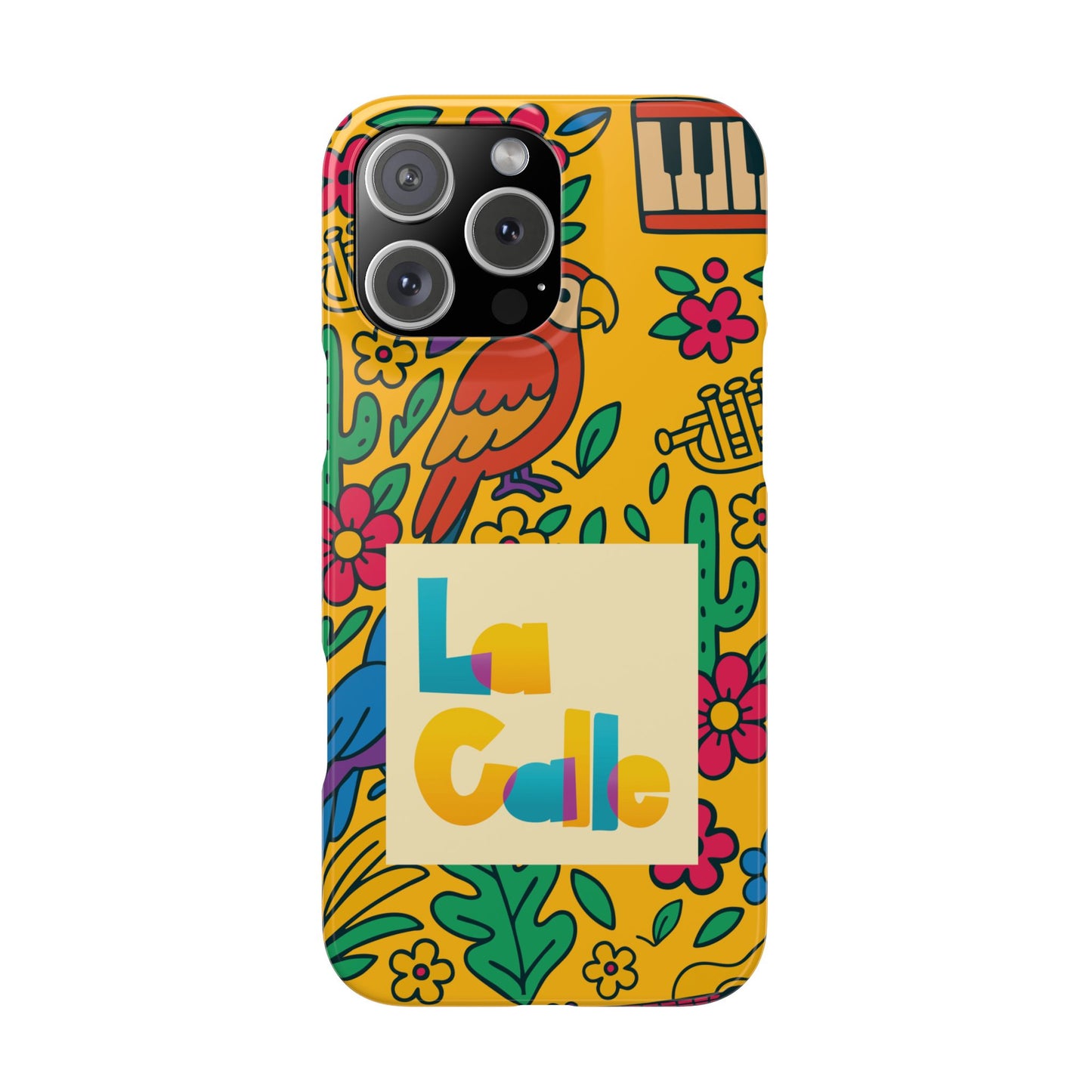 Slim Phone Case – Amarillo Ritmo by La Calle Band