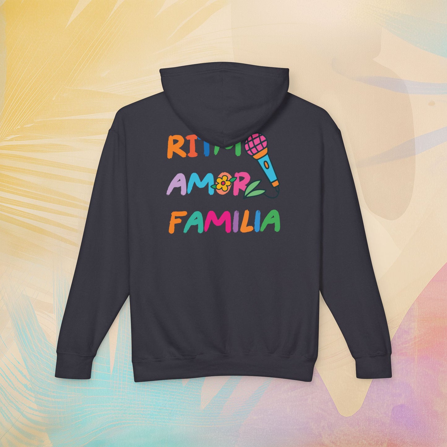 Ritmo. Amor. Familia. Unisex Garment-Dyed Hoodie