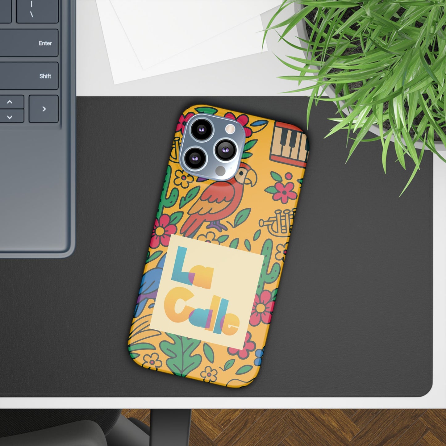 Slim Phone Case – Amarillo Ritmo by La Calle Band