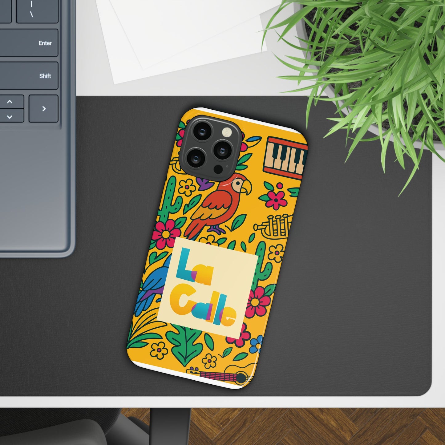 Slim Phone Case – Amarillo Ritmo by La Calle Band